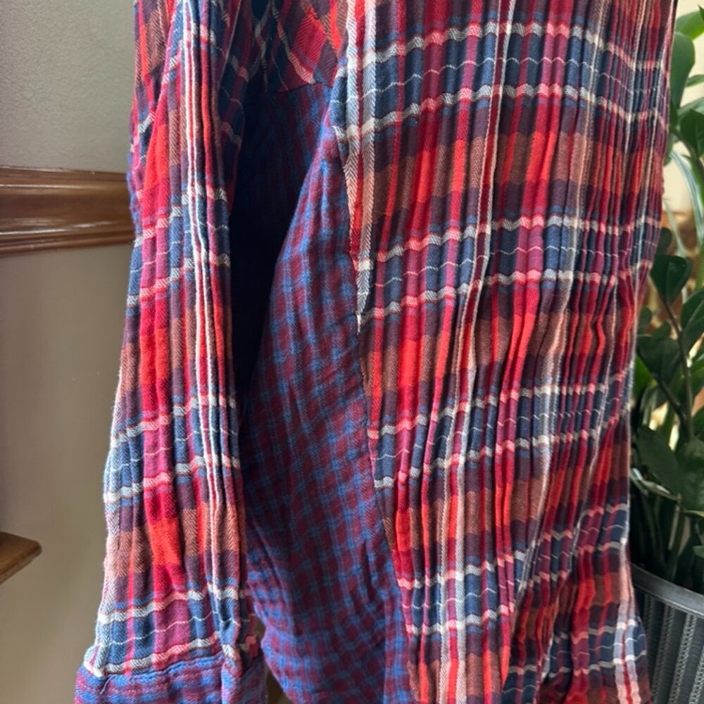 Free People Patchwork Button Down Long Sleeve Top… - image 6